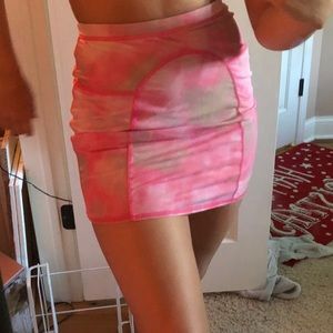 pink tie dye urban outfitters mini skirt.